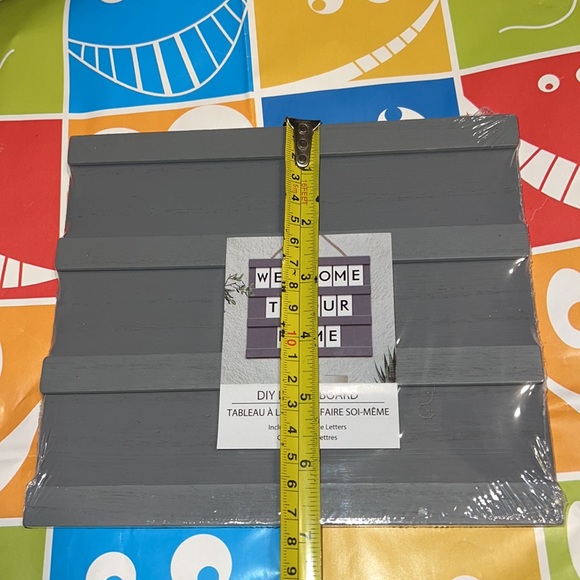 New MDF Hanging Grey DIY Letter Board Wall Decor, 7.87 in X 6.69 in - Picture 6 of 7